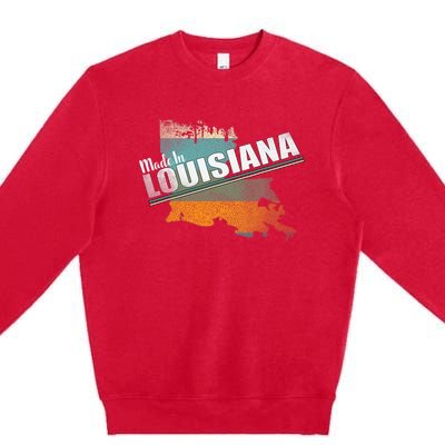 Louisiana State Flag Souvenir Gift Premium Crewneck Sweatshirt