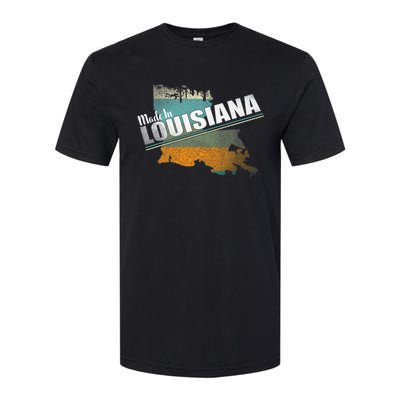 Louisiana State Flag Souvenir Gift Softstyle CVC T-Shirt