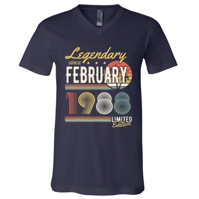 Legendary Since February 1988 – Happy Birthday V-Neck T-Shirt