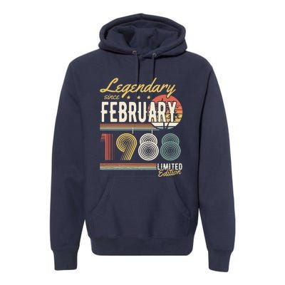 Legendary Since February 1988 – Happy Birthday Premium Hoodie