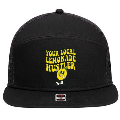 Lemon Stand Funny Lemonade Entrepreneur 7 Panel Mesh Trucker Snapback Hat