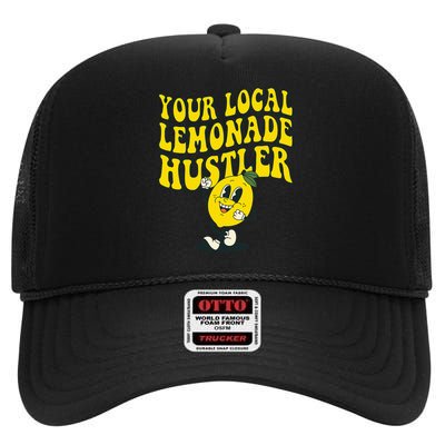 Lemon Stand Funny Lemonade Entrepreneur High Crown Mesh Back Trucker Hat