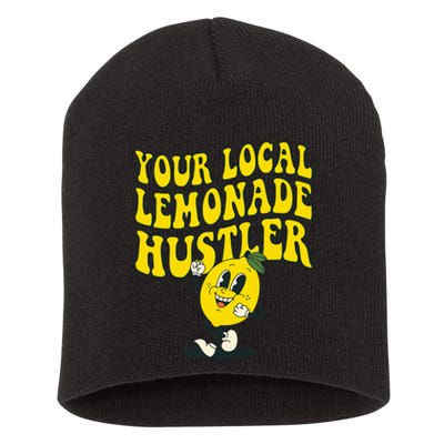 Lemon Stand Funny Lemonade Entrepreneur Short Acrylic Beanie