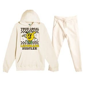 Lemon Stand Funny Lemonade Entrepreneur For Boy Girl Crew Premium Hooded Sweatsuit Set