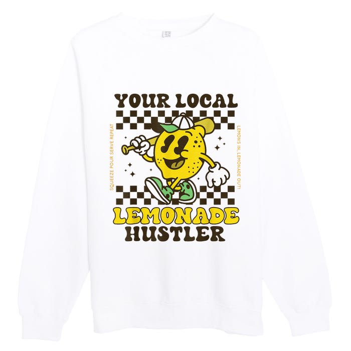 Lemon Stand Funny Lemonade Entrepreneur For Boy Girl Crew Premium Crewneck Sweatshirt