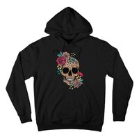 Loves Skull Flower Leopard Cheetah Skull Hoodie