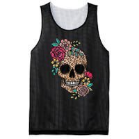 Loves Skull Flower Leopard Cheetah Skull Mesh Reversible Basketball Jersey Tank