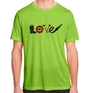 Love Support Firefighters Logo Adult ChromaSoft Performance T-Shirt