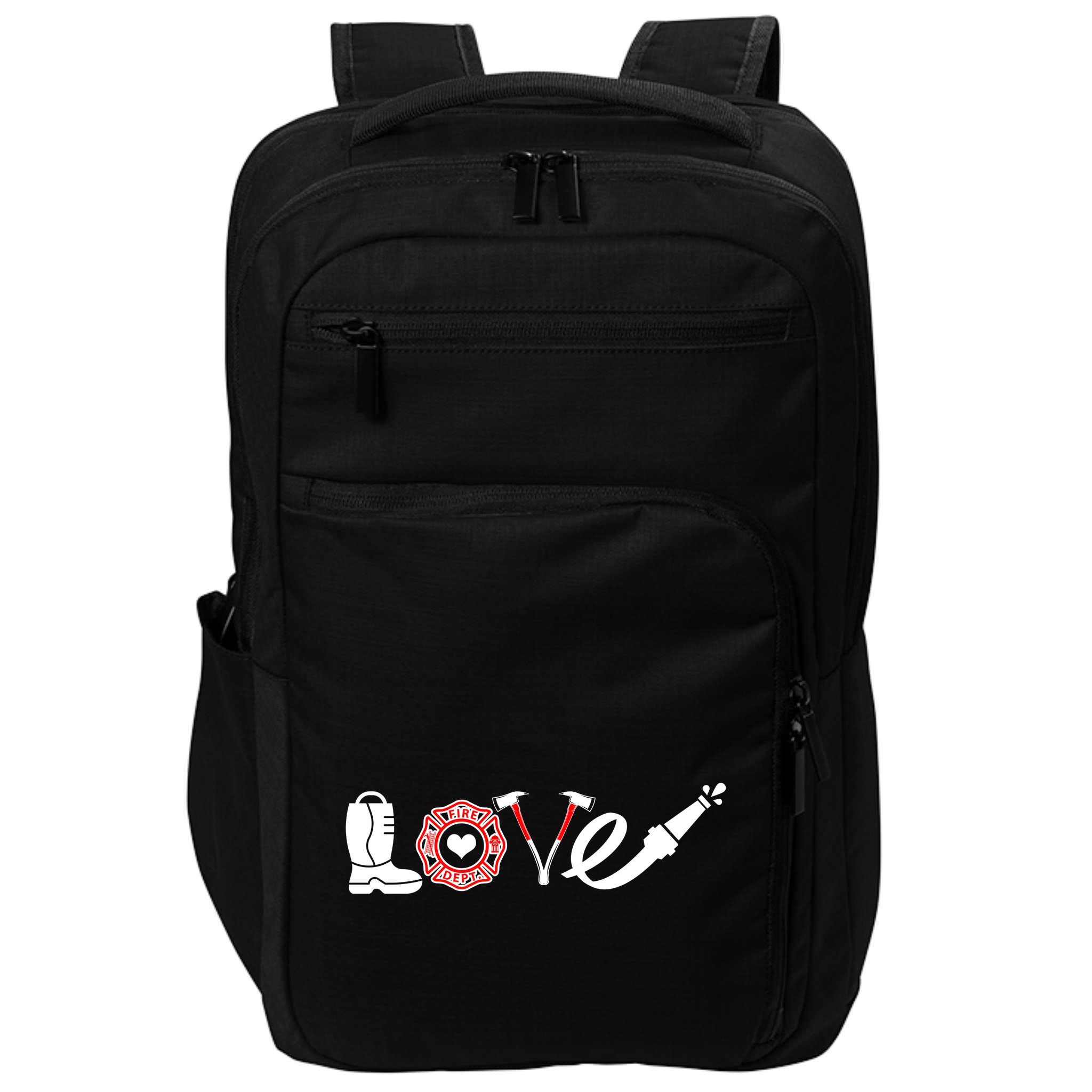 Love Support Firefighters Logo Impact Tech Backpack