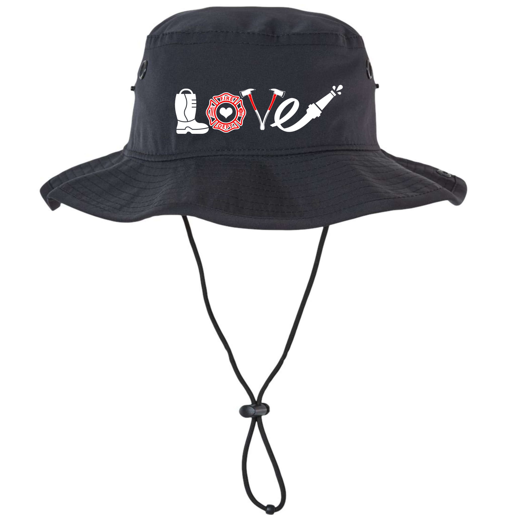 Love Support Firefighters Logo Bucket Hat