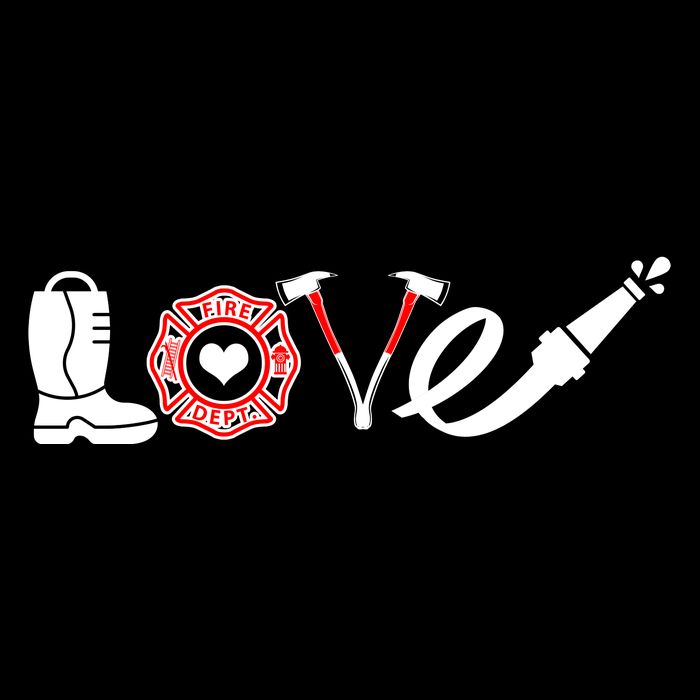 Love Support Firefighters Logo Bucket Hat