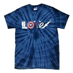 Love Support Firefighters Logo Tie-Dye T-Shirt