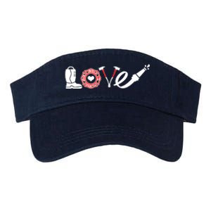 Love Support Firefighters Logo Valucap Bio-Washed Visor