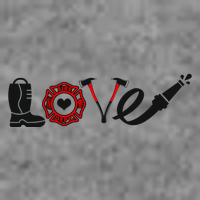 Love Support Firefighters Logo Doggie Tank