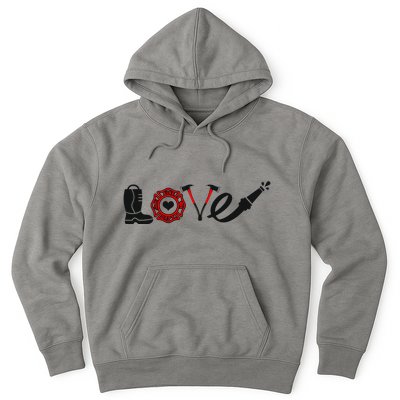 Love Support Firefighters Logo Hoodie