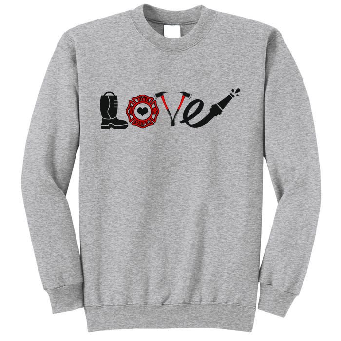 Love Support Firefighters Logo Sweatshirt