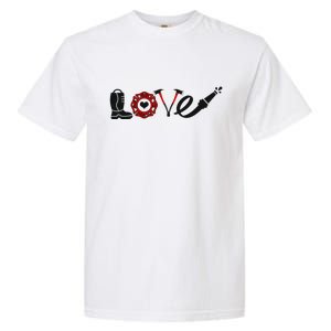 Love Support Firefighters Logo Garment-Dyed Heavyweight T-Shirt