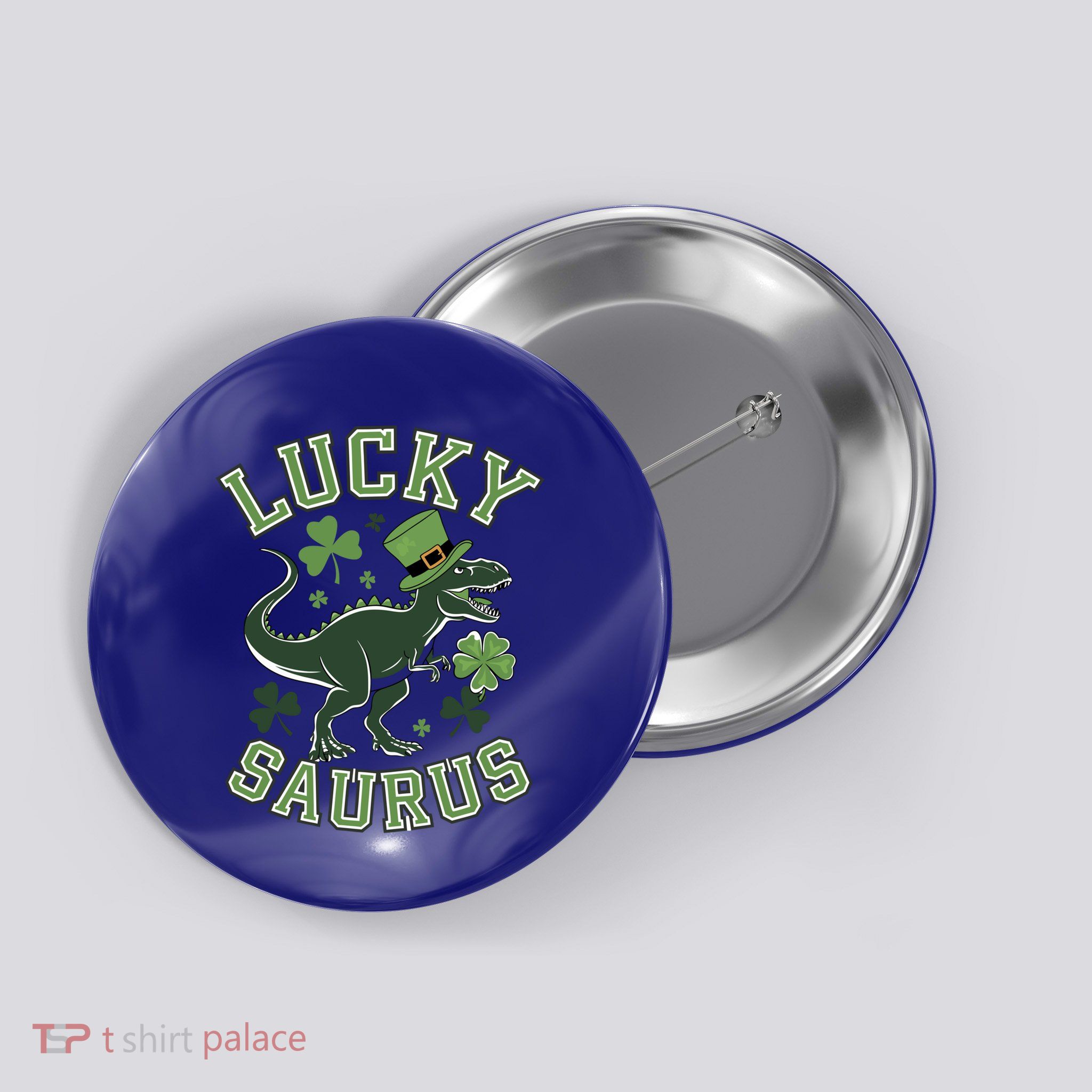 Lucky Saurus Funny Dinosaur St PatrickS Day Gift Button
