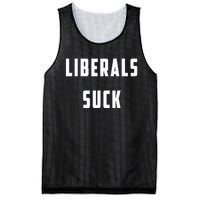 Liberals Suck Funny Liberal Mesh Reversible Basketball Jersey Tank