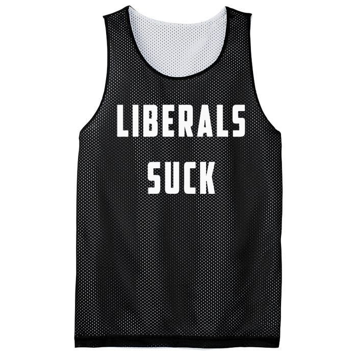 Liberals Suck Funny Liberal Mesh Reversible Basketball Jersey Tank