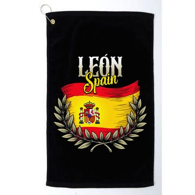 Leon Spain Flag Spanish City Leon Vacation Travel Golf Towel
