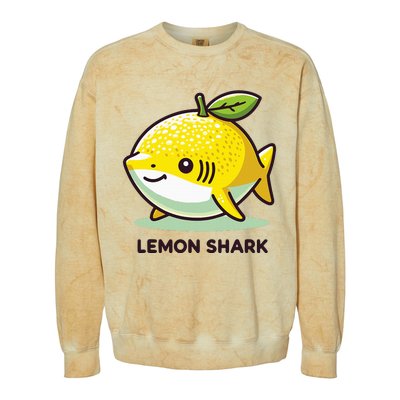 Lemon Shark Funny Animal Made Of Fruit Colorblast Crewneck Sweatshirt