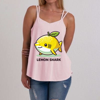 Lemon Shark Funny Animal Made Of Fruit Women's Strappy Tank