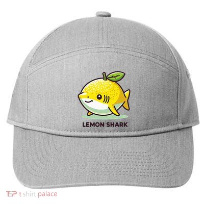 Lemon Shark Funny Animal Made Of Fruit 7-Panel Snapback Hat