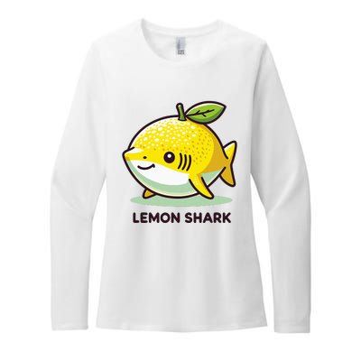 Lemon Shark Funny Animal Made Of Fruit Womens CVC Long Sleeve Shirt