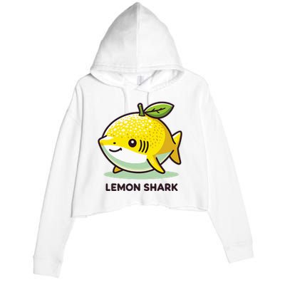 Lemon Shark Funny Animal Made Of Fruit Crop Fleece Hoodie