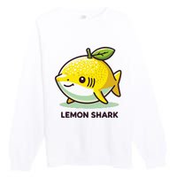 Lemon Shark Funny Animal Made Of Fruit Premium Crewneck Sweatshirt