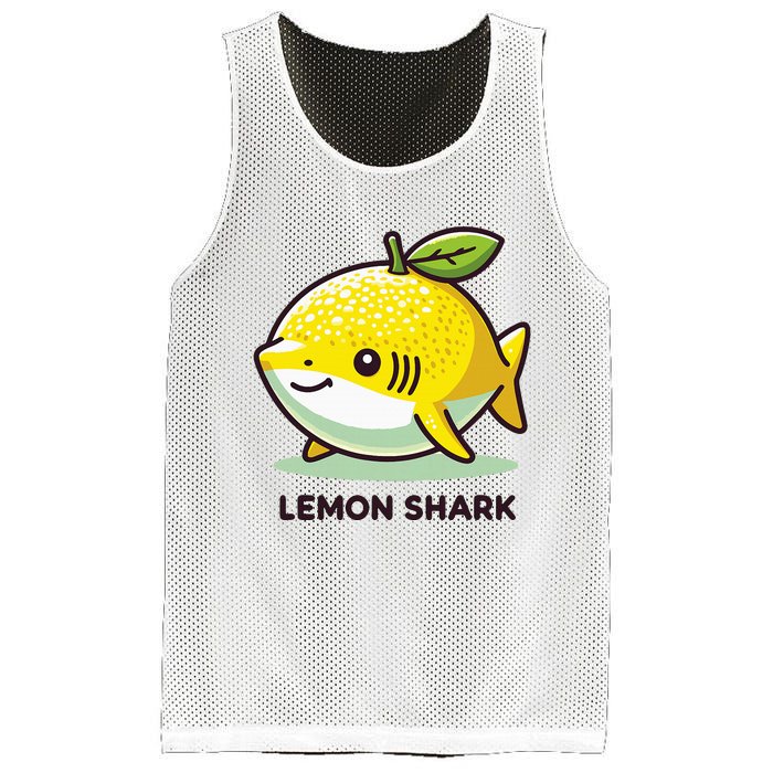 Lemon Shark Funny Animal Made Of Fruit Mesh Reversible Basketball Jersey Tank