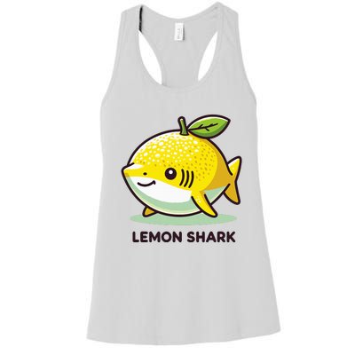 Lemon Shark Funny Animal Made Of Fruit Women's Racerback Tank