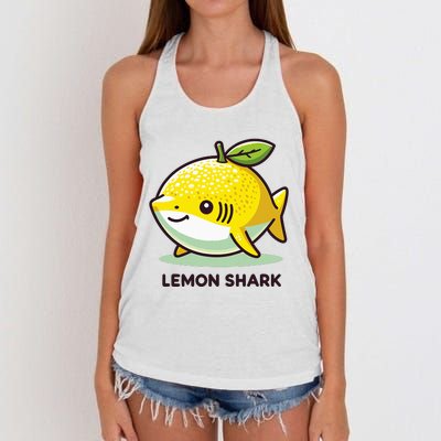 Lemon Shark Funny Animal Made Of Fruit Women's Knotted Racerback Tank