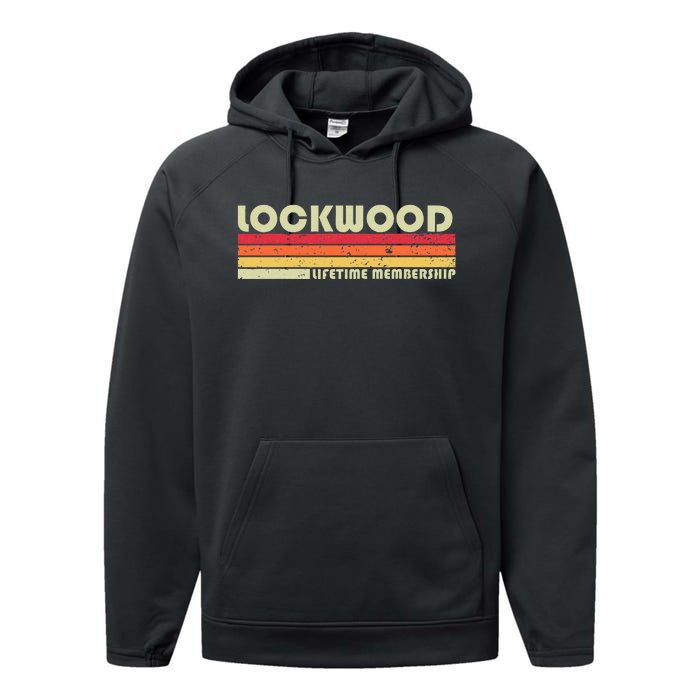 Lockwood Surname Funny Retro Vintage 90s Birthday Reunion Performance Fleece Hoodie