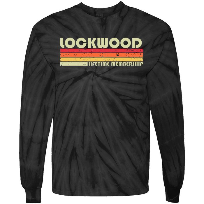 Lockwood Surname Funny Retro Vintage 90s Birthday Reunion Tie-Dye Long Sleeve Shirt