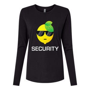 Lemonade Security Funny Lemonade Lemon Stand Crew Womens Cotton Relaxed Long Sleeve T-Shirt