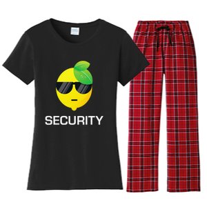 Lemonade Security Funny Lemonade Lemon Stand Crew Women's Flannel Pajama Set