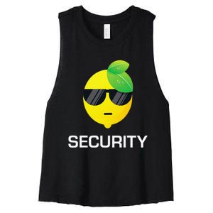 Lemonade Security Funny Lemonade Lemon Stand Crew Women's Racerback Cropped Tank