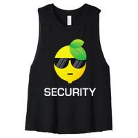 Lemonade Security Funny Lemonade Lemon Stand Crew Women's Racerback Cropped Tank