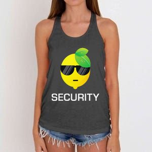 Lemonade Security Funny Lemonade Lemon Stand Crew Women's Knotted Racerback Tank