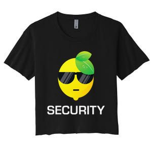 Lemonade Security Funny Lemonade Lemon Stand Crew Women's Crop Top Tee