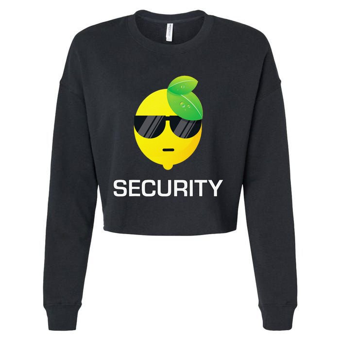 Lemonade Security Funny Lemonade Lemon Stand Crew Cropped Pullover Crew