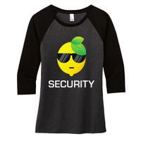 Lemonade Security Funny Lemonade Lemon Stand Crew Women's Tri-Blend 3/4-Sleeve Raglan Shirt