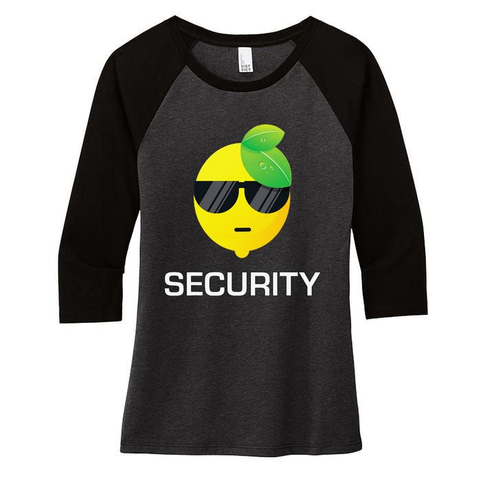 Lemonade Security Funny Lemonade Lemon Stand Crew Women's Tri-Blend 3/4-Sleeve Raglan Shirt