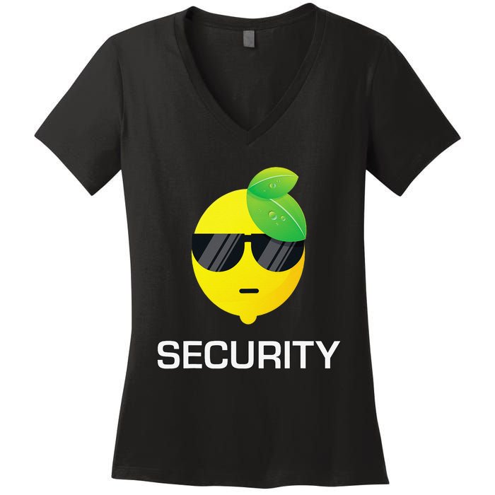 Lemonade Security Funny Lemonade Lemon Stand Crew Women's V-Neck T-Shirt