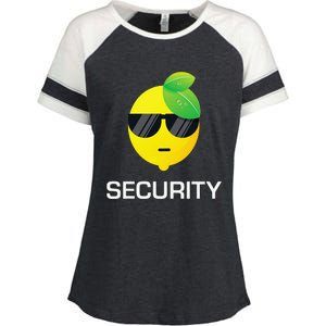 Lemonade Security Funny Lemonade Lemon Stand Crew Enza Ladies Jersey Colorblock Tee