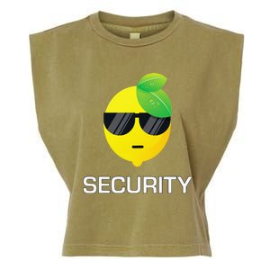 Lemonade Security Funny Lemonade Lemon Stand Crew Garment-Dyed Women's Muscle Tee