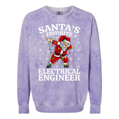 Lighting SantaS Favorites Electrical Engineer Christmas Gift Colorblast Crewneck Sweatshirt