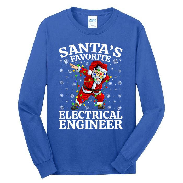 Lighting SantaS Favorites Electrical Engineer Christmas Gift Tall Long Sleeve T-Shirt